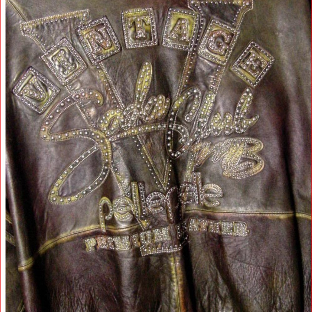 Pelle Pelle Marc Buchanon Vtg Leather Jacket Moss Green Soda Club Sz 60 - Picture 10 of 12